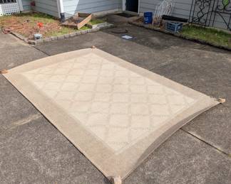 C156 - $25. Outdoor Area Rug. Measures 8' x 10'