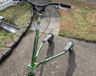 C160 - $90. Green Trikke T78 Air. Adult-sized, three-wheeled carving scooter featuring 8.5-inch pneumatic (air) tires for a smoother ride, enhanced traction, and improved comfort. 