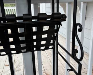 C70 - $40. 3 Tier Wrought Iron Folding Bakers Rack / Plant Stand. Measures 25" wide x 13.5" deep x 48" tall. 