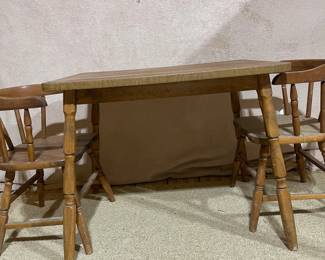 C112 - $40. Childs Table & 2 Chairs. Measures 26" x 20" x 21" tall. 