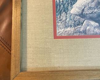 C33 - $25. "The Wolfpack" Print by W. D. Gaither. Measures 25" x 21" framed. 