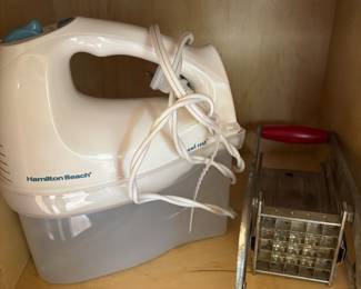 Hamilton Beach Hand Mixer, Potato Chipper French Fry Cutter