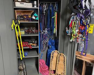 Leki Lawison Back Country Skiing Poles, Climbing Gear, Sherpa "Snow Claw" Snowshoes