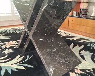 Dining room table stone base