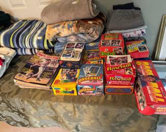 Vintage baseball cards and magazines