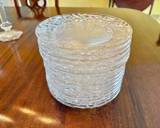 17 Tiffany & Co. Crystal Salad Size Plates