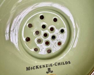 Mackenzie-Childs Green Flower Market Petite Colander Strainer