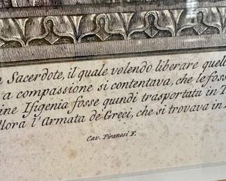 Antique Etching by Giovanni Battista Piranesi Depicting a Bas-Relief Vase Scene