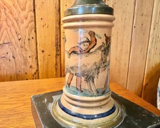 Hand Painting Glass Oil Lamp