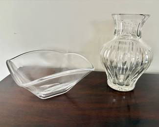 Simon Pearce Bowl/Waterford Vase