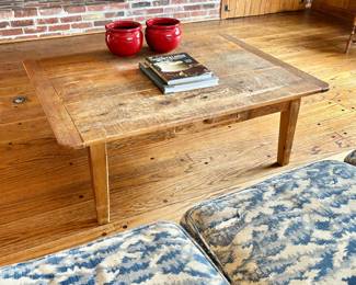 Rustic, Solid Wood Coffee/Cocktail Table with Single Drawer