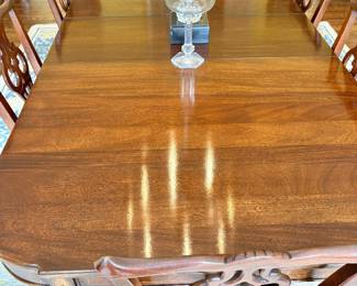 Federal Sheraton Style Dining Table with 6 Chippendale Style Chairs