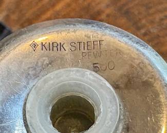 Stieff Pewter Pear And Apple Salt And Pepper Shakers With Stoppers