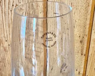 Pair Tiffany & Co. Crystal Champagne Flutes