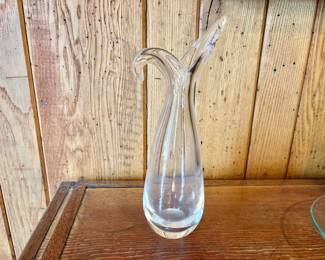 Steuben George Thompson Design Art Glass Vase with Sheared Rim