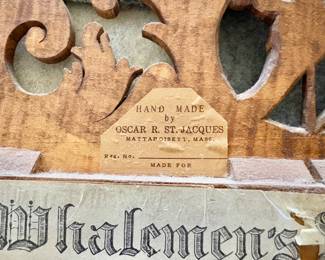 Oscar R. St. Jacques Reproduction Phoenix Carved Tiger Maple Mirror