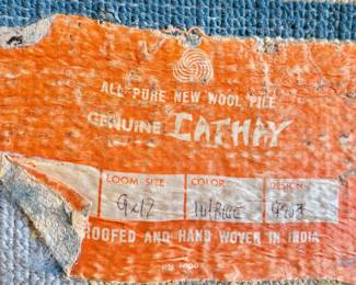 Hand Woven Chinoiserie Wool Rug  with Butterflies and Flowers