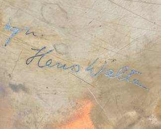 Hand Etched, Signed Brass Plate