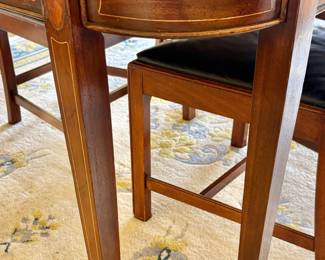 Federal Sheraton Style Dining Table with 6 Chippendale Style Chairs