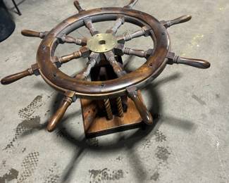 ship wheel table