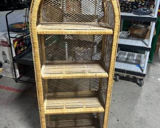 wicker bookcase