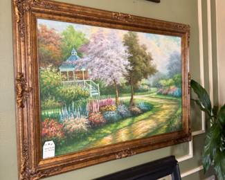 Spring Gazebo large oil painting