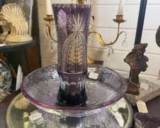 pretty purple glassware