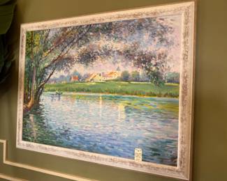 large framed oil painting