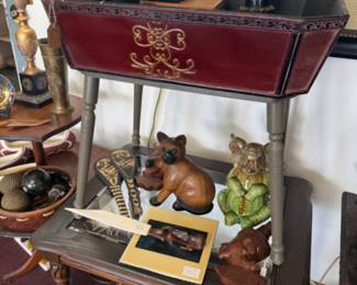 cat figurine, candlesticks and more