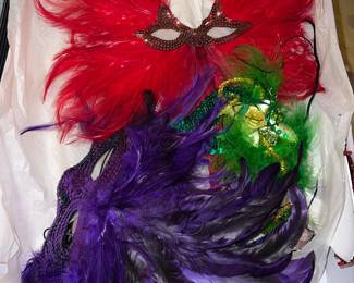 Mardi Gras feathered masks