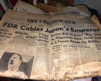 Chicago Sun December 7, 1941 newspaper