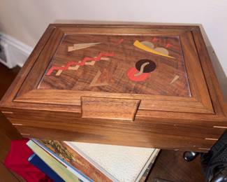 Vintage wood jewelry box