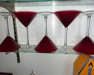 Ruby Red Martini glasses