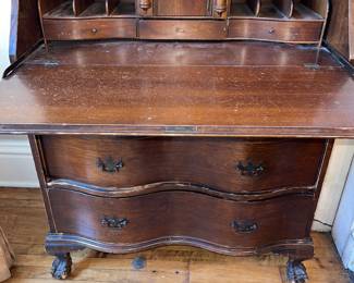 Antique slant-top secretary desk