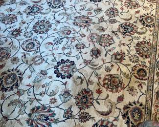 Possibly Persian rug with floral all-over pattern