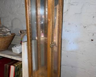 Tall mirrored back display case