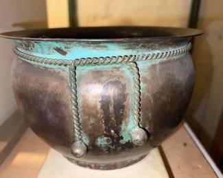 Antique copper pot