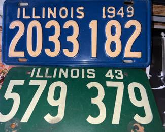 Vintage Illinois license plates