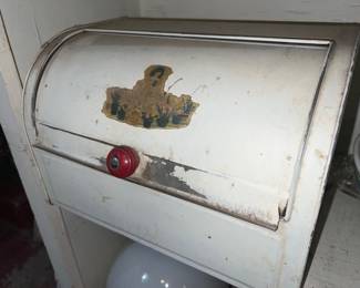 Vintage tin bread box