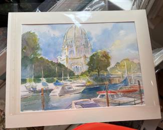 Bahai Temple watercolor
