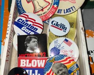Vintage political buttons