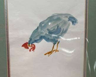 Rooster watercolor