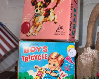 Vintage tin wind-up toys