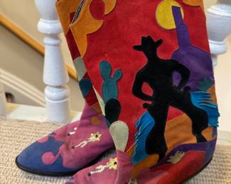 Zalo Cowboy Boots, suede