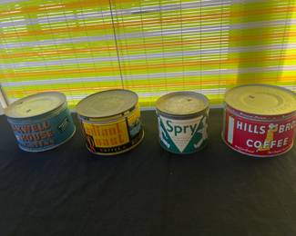 Vintage Steel Coffee Cans