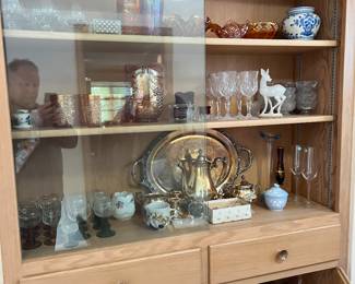 Carnival Glass, Chrystal, and Silver Plate