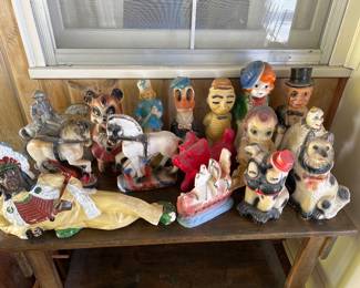 Depression Era Carnival Chalkware Figurines