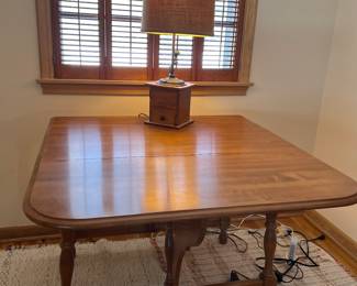 Duncan Fife Swing Leg Table, and Coffee Grinder Lamp