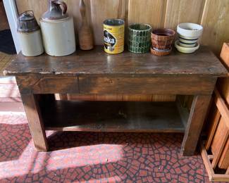 Antique Barnwood Side Table