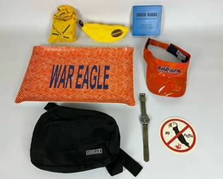 Auburn War Eagle Fan  Accessories Lot with Lands End Bag and Watch